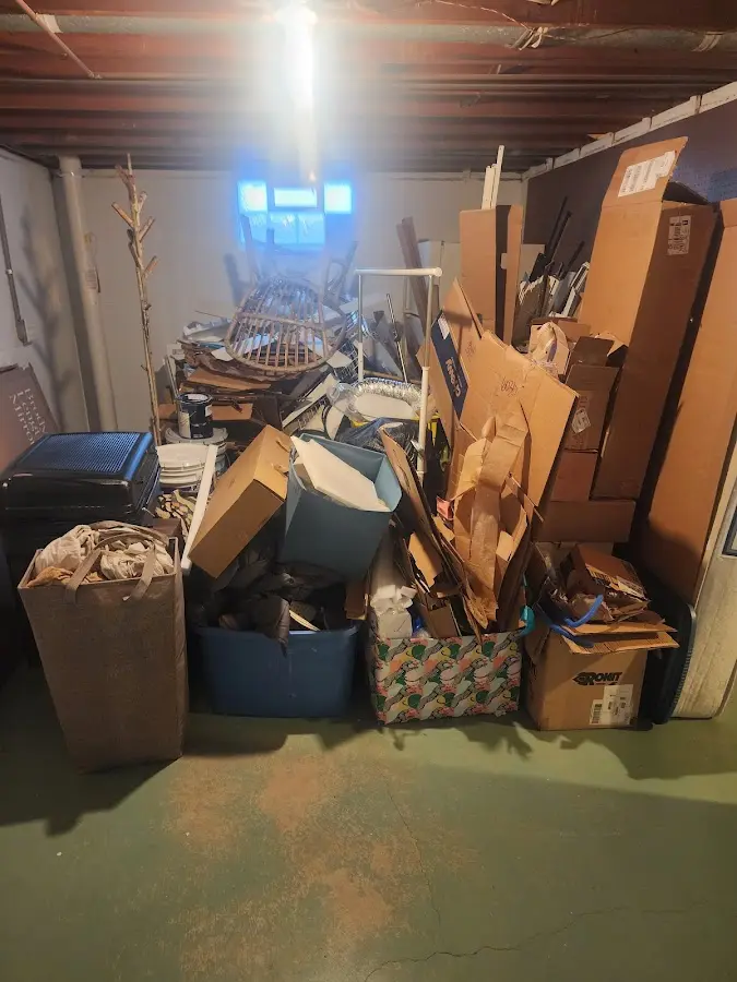 Roll-off dumpster container at job site for Roll Off Dumpster Rental in Corry